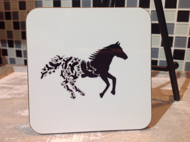 Horse & Bird Hardboard Placemat and Coaster Set